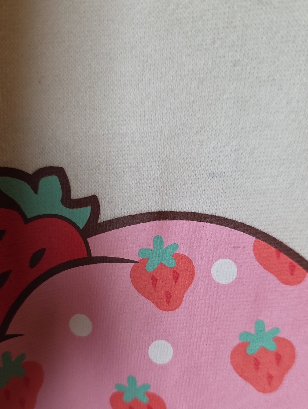 Strawberry Shortcake Graphic Jogger Sweatpants - Winter White - Size L - Picture 10 of 10
